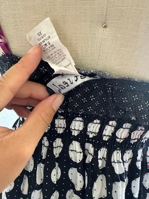 Wet Seal Polka Dot Smocked Sundress Black Purple XS thumbnail 6