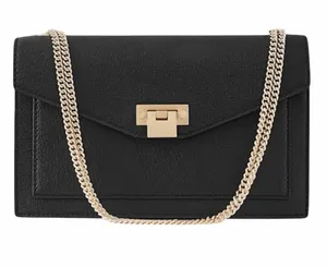 REISS Coleville Small Leather Crossbody Bag Convertible Shoulder Bag Black thumbnail 1