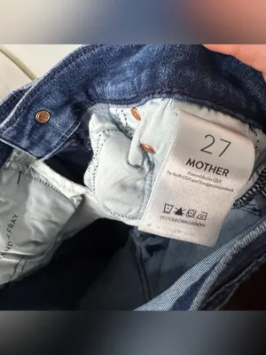 Mother the weekender fray flare jeans mint condition dark Wash thumbnail 8