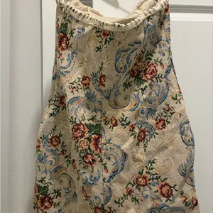 Showpo Floral Strapless Mini Dress - Cream, Blue, Red thumbnail 6