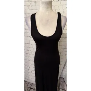Venus Black strappy back maxi dress Rayon Blend distinctive open back Size Small thumbnail 2