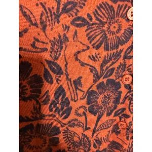 GARNET HILL Women's XS Signature Eco Merino Cardigan Botanical Forest Animals thumbnail 8