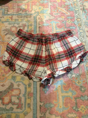 Aerie Sleep Shorts Plaid Ruffle Boxer thumbnail 2