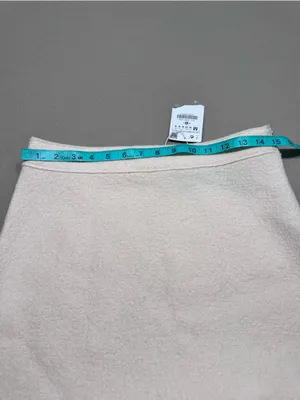 Zara Knit Cream Wool A-Line Mini Skirt thumbnail 5