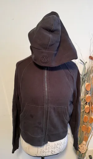 Lululemon‎ Scuba Oversized Full Zip Hoodie Black LW3EOZS Women XS/S thumbnail 1