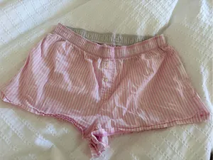 Victoria's Secret Pink & White Striped Sleep Shorts thumbnail 2