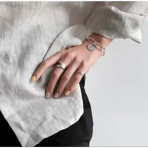 Boutique NEW‎ UNIQUE SILVER ABSTRACT RING, OPEN RING, SILVER ADJUSTABLE RING, UNISEX RING thumbnail 8