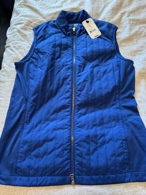 NWT EP New York Vertical Quilted Blue Women’s Vest thumbnail 4