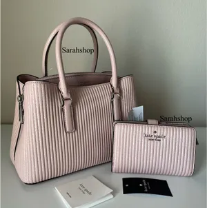 Kate Spade Thompson Street Shiny Quilted Small Satchel Bag Set thumbnail 1