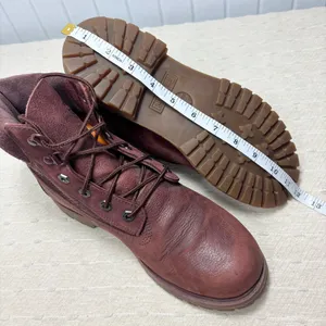 Timberland‎ Premium Dark Red Burgundy Nubuck Waterproof Classic Boots Womens 9.5 thumbnail 12