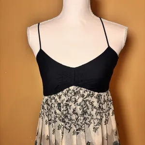 Laundry by Shelli‎ Segal Silk Blend Midi Dress Size 6 Black Empire Waist thumbnail 3