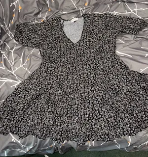 Universal Threads Dress Maxi Floral Black and white thumbnail 1