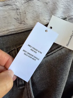Abercrombie & Fitch The Ankle Straight Ultra High Rise 28 New NWT Black 6 Short thumbnail 7