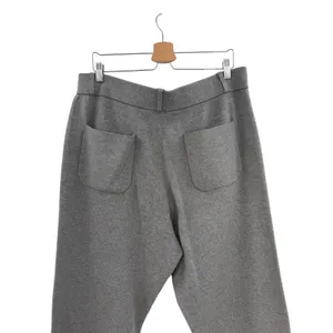Anthropologie Maeve Colette Sweater Knit‎ Wide Leg Crop Pants Gray Size XL thumbnail 9
