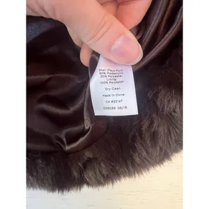 Talbots Womens Brown Diamond Quilted Faux Fur Vest Small‎ CN5086 Sleeveless Glam thumbnail 4