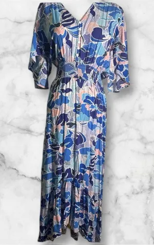 Anthropologie Abel the‎ Label Boho Floral Maxi Hi Low Dress Size Small thumbnail 1