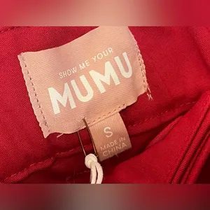 Set of 2 Show Me Your Mumu NWT Red Major Blazer Jacket & Dj Cropped Pants Size S thumbnail 14