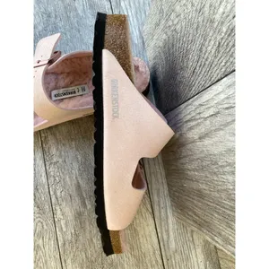 Birkenstock Arizona Shearling Sandals Desert Dust Light Rose Narrow Fit 42 thumbnail 8
