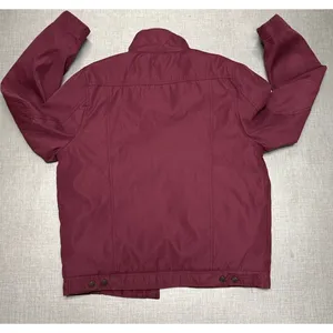 Aeropostale Burgundy Red‎ Sherpa Coat Mens Large Button Front thumbnail 2