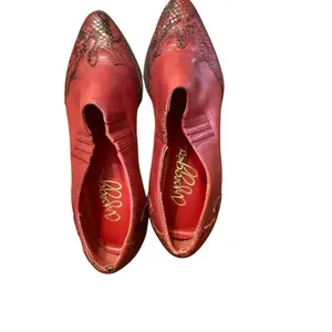 Arpeggios Women’s red leather snakeskin ankle booties Sz 6.5‎ thumbnail 11