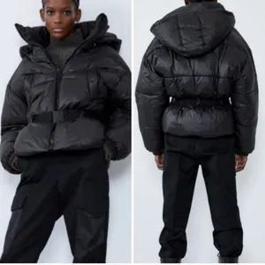 Zara‎ Women's Elegant Black Puffer Jacket Size M thumbnail 2