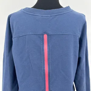 Retro 90s Inspired Athleisure Pullover Sweatshirt Puma Hot Pink Zip Blue Small‎ thumbnail 7