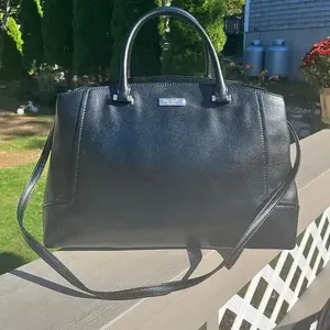 Kate Spade 3 in 1 Large Tote - Crossbody Black Leather thumbnail 6