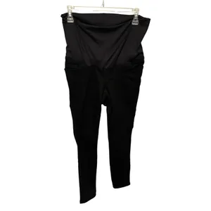 NEW Black‎ Maternity Rollover-Panel 360° Stretch Super-Skinny Jeans in 2 Short thumbnail 3