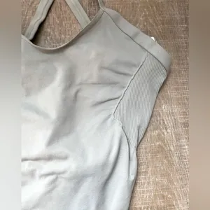 Free People FP Movement Good Karma Bodysuit NWT Smoked Sage M/L Ribbed Seamless thumbnail 4