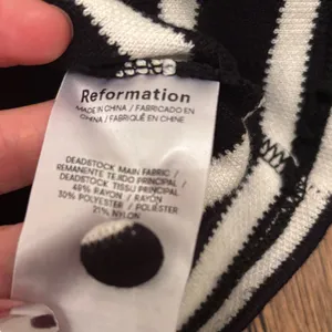 Reformation Lennox Knit Top Striped Black and White Women's Top thumbnail 4
