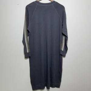 NEW Monrow‎ Mommy Women Cotton Dress L Grey Raglan Long Sleeve Stripe Casual thumbnail 4