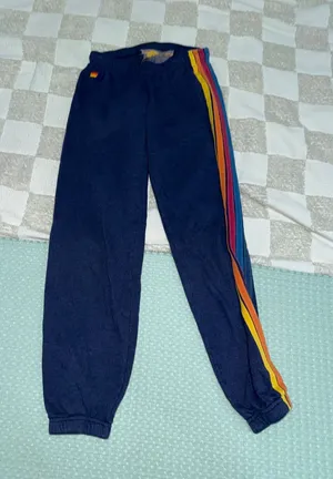 Aviator Nation 5-Stripe Sweatpants in Navy, size XS thumbnail 1