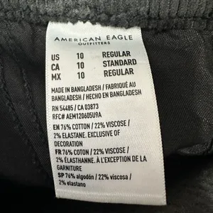 American Eagle Curvy Super High Rise Baggy Wide Leg Corduroy Cargo Pants 10 Gray thumbnail 7