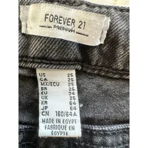Forever 21 Faded Black Bell Bottom Button Up Jeans Women's Sz 25 thumbnail 9