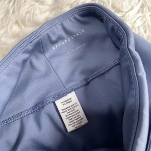 Aeropostale High Waist Crossover Flare Yoga Pants Dusty Blue Y2k Atheltic thumbnail 2