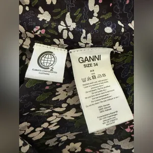 Ganni‎ Georgette Sleeveless Floral Blouse FR Size 34 thumbnail 5