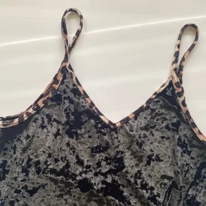 VS Pink black velvet leopard trim cami, size large thumbnail 3