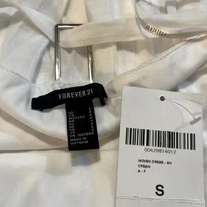 NEW Forever 21 Small Off White Woven Dress with Metal Accents NWT thumbnail 3