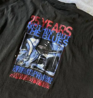 Vintage y2k 25 Years Nothin’ But The Blues 2002 Grunge Graphic T Shirt 🔥 thumbnail 3