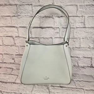 Kate Spade Leila Triple Medium Compartment Leather Shoulder Purse Lime Sherbert thumbnail 3