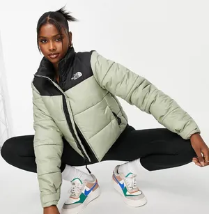 Saikuru cropped jacket in green Exclusive at ASOS thumbnail 1