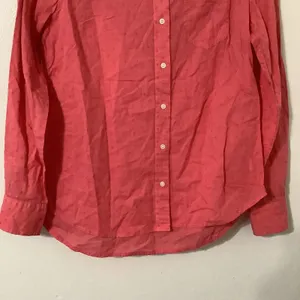 Gap Coral Polka Dot Lightweight Casual School Boyfriend‎ Fit Button Down Shirt S thumbnail 4