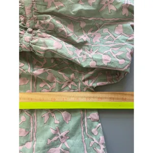 Cleobella Geen Pink Whitley Ruffle Sleeve Button Front Top Size Small thumbnail 11