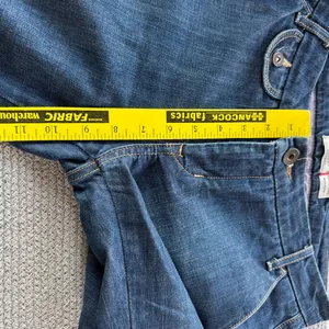 Vintage Old Navy Wide Leg Dark Rinse Denim Mid Rise Flare Wide Leg Jeans Sz 4 thumbnail 10