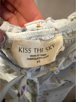 Kiss The Sky White Floral Spaghetti Strap Mini Dress XS thumbnail 3
