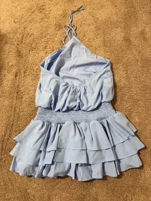 Mini blue dress thumbnail 6