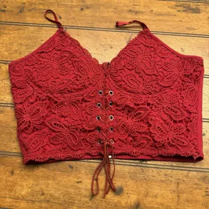 Y2K crochet top Women sz‎ Large Zipper Back Brand Unknown thumbnail 1