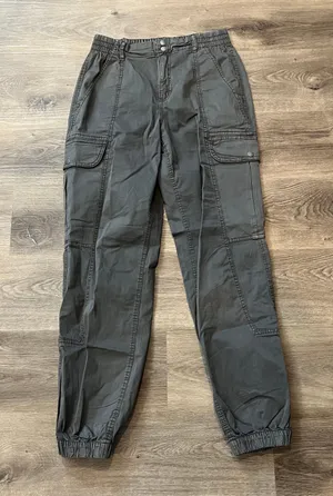 Gray Cargo Bubble Pants thumbnail 1