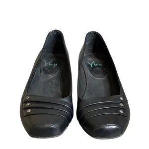 Yuu Renner Black Slip On Wedges 10M thumbnail 2