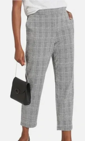 Banana Republic Checked Plaid Pants Wide‎ leg Womens Trouser size 10 thumbnail 1